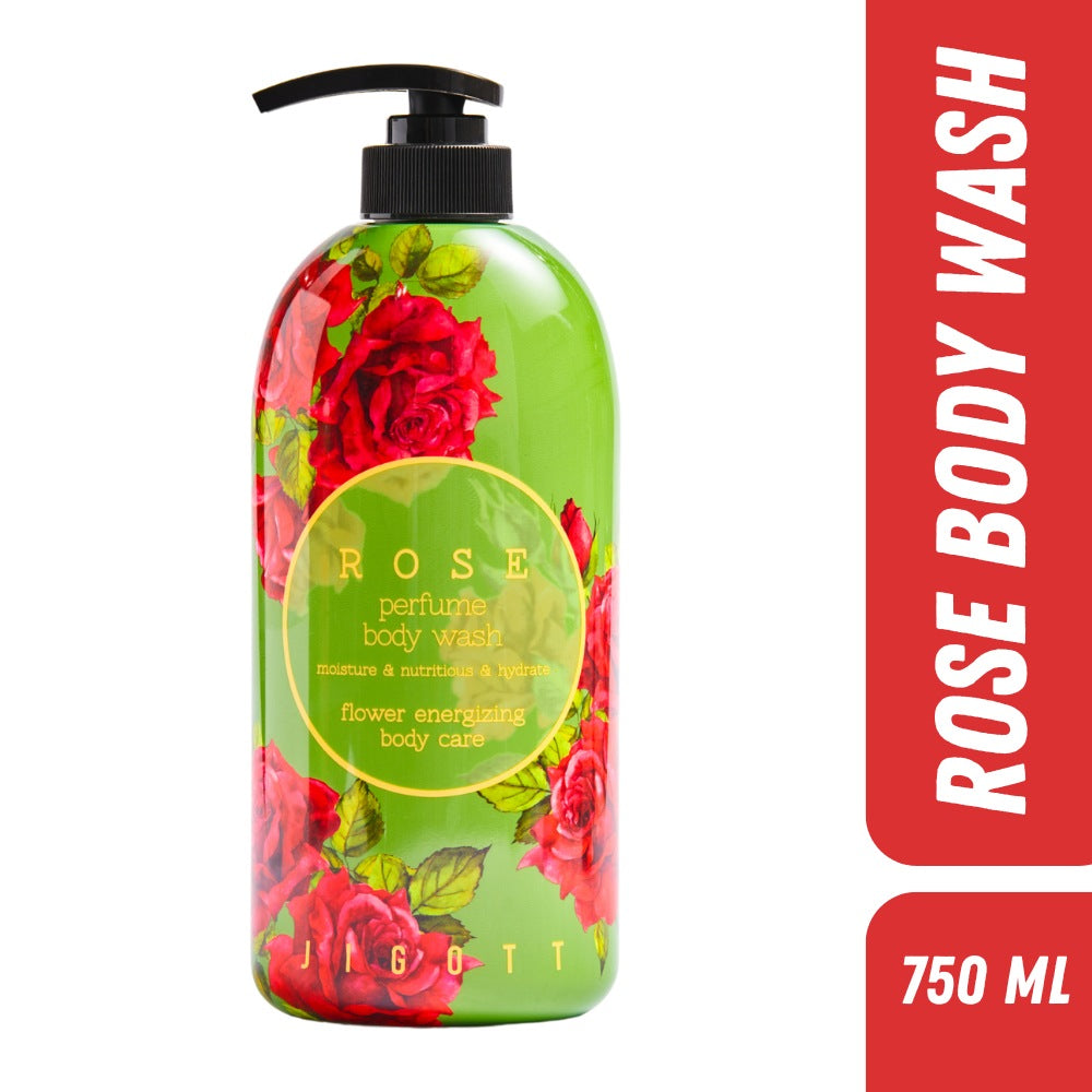 JIGOTT Rose Perfume Brightening Body Wash 750ml - For Men & Women [Made In Korea]