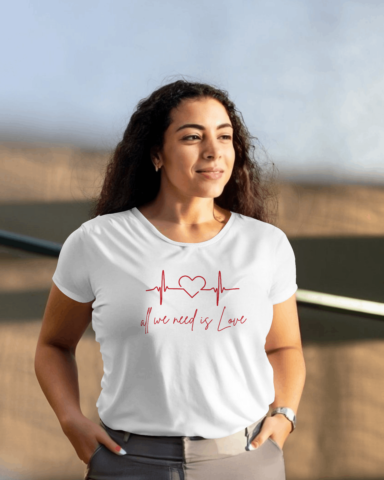 Expanse 100% Premium Combed Cotton Women love Tee/T-shirts for Girls - All We Need Is Love
