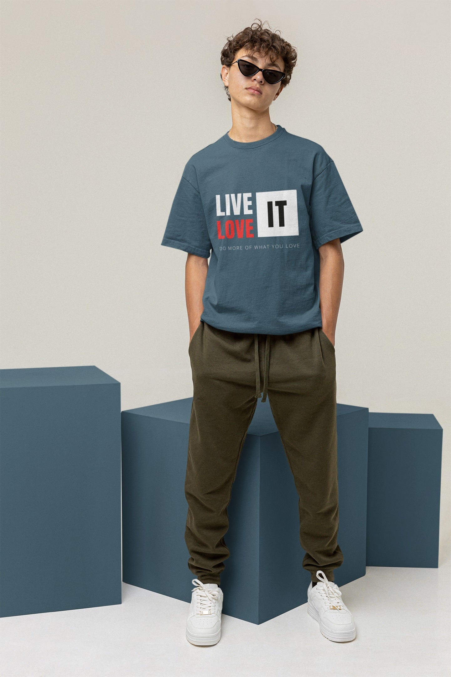 Expanse Premium Quality Oversized T-Shirt Crafted with 100% Combed Cotton for For Teen, Boys, Girls Men & Women - Live it